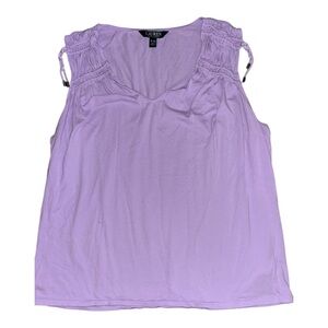 Ralph Lauren Lilac Purple Sleeveless Top Sz XL Tie Tank